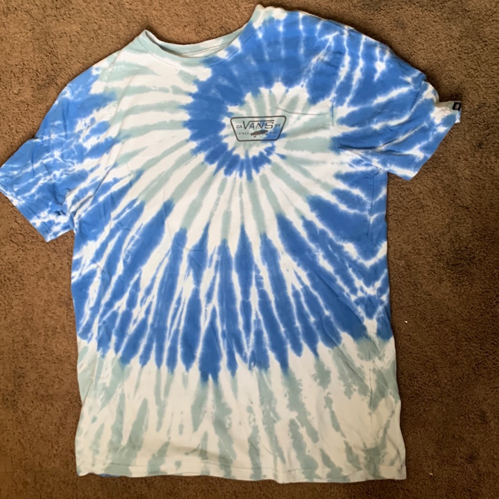 Large blue tie-die Vans shirt